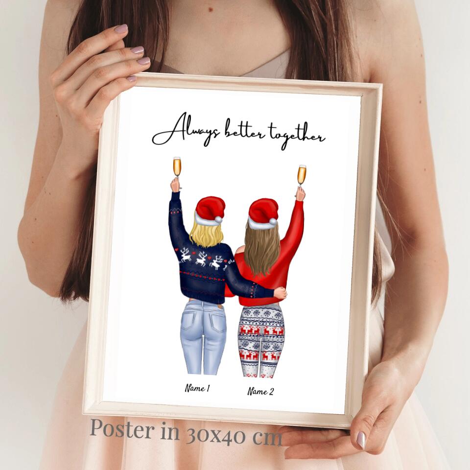 Best Friends Christmas - Personalized Poster