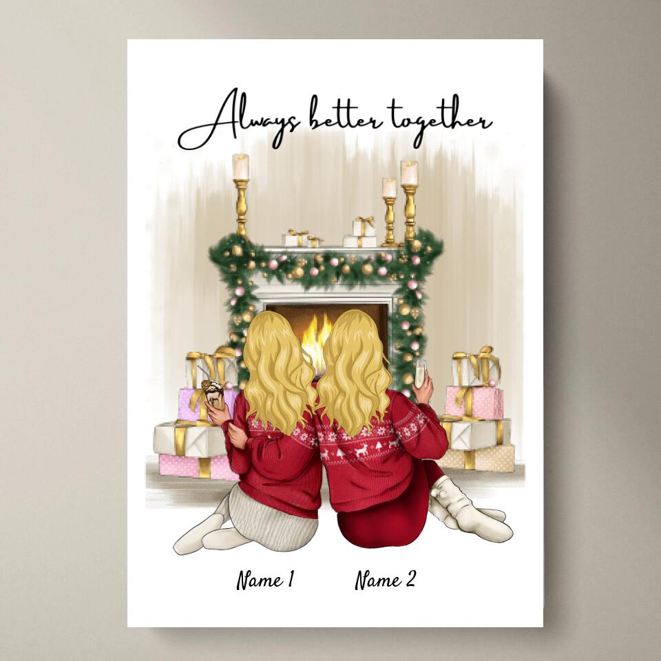 Best Friends Christmas - Personalized Poster