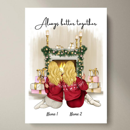 Best Friends Christmas - Personalized Poster