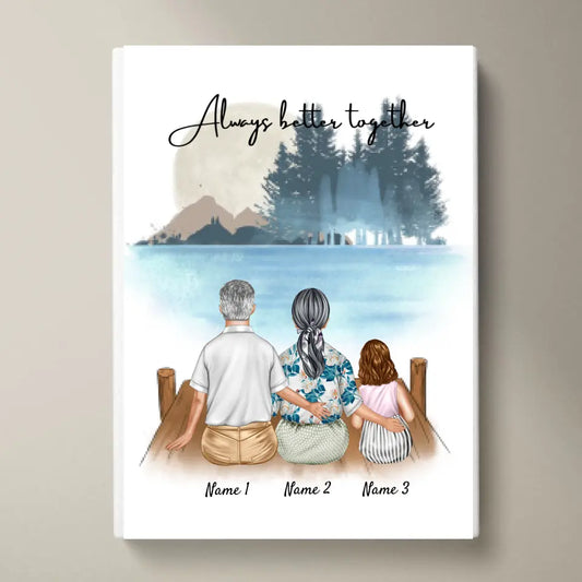 Grandparents with Grandchildren - Personalized Poster
