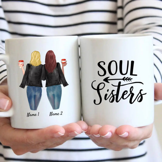 Best Friends Leatherjacket & Drinks - Personalized Mug