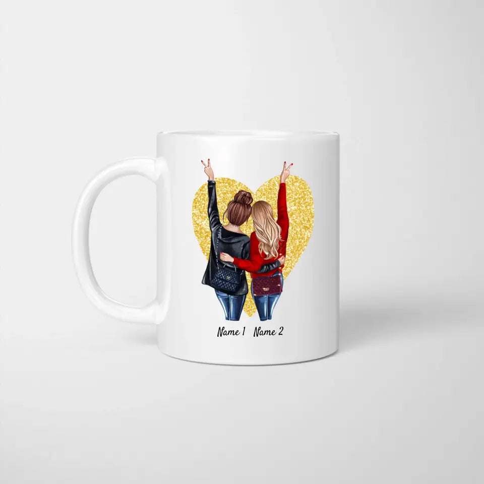 Best Friends with Handbags - Personalized Mug (2-3 Persons)