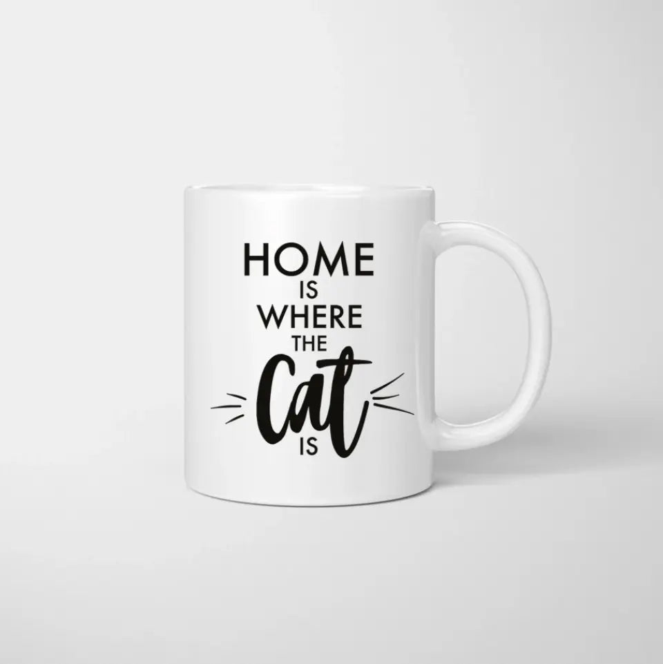 Woman with Dog & Drink - Personalized Mug (1-2 Dogs)