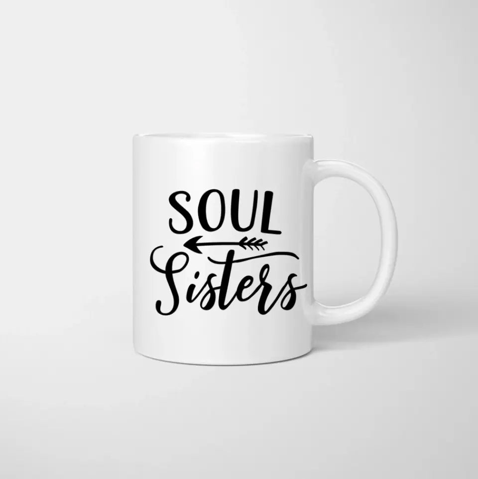 Meilleures amies avec boisson - mug personnalisé (2-4 personnes)