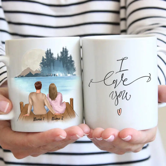 Couple on the Pier - Personalized Mug