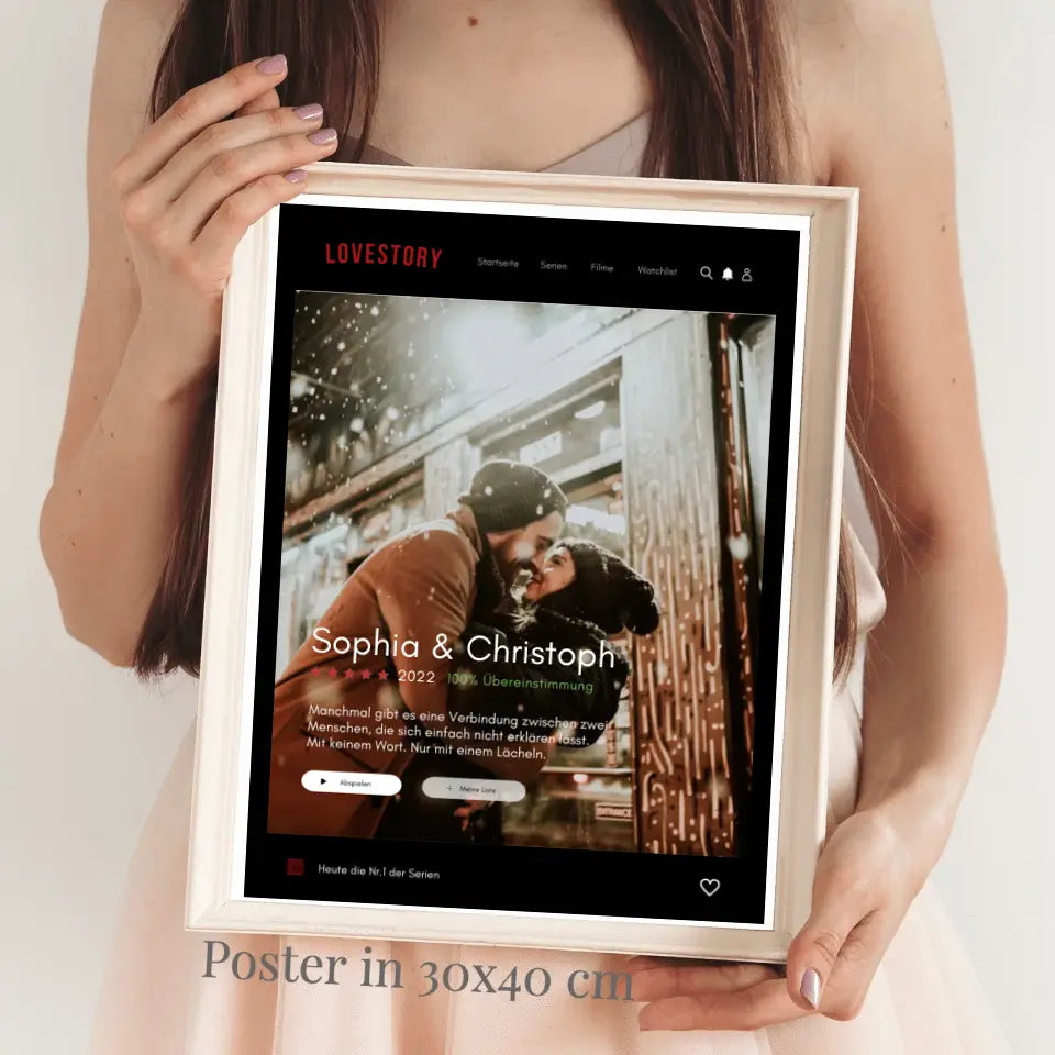 Lovestory Series Cover Poster - Personalized Netflix Movie Poster