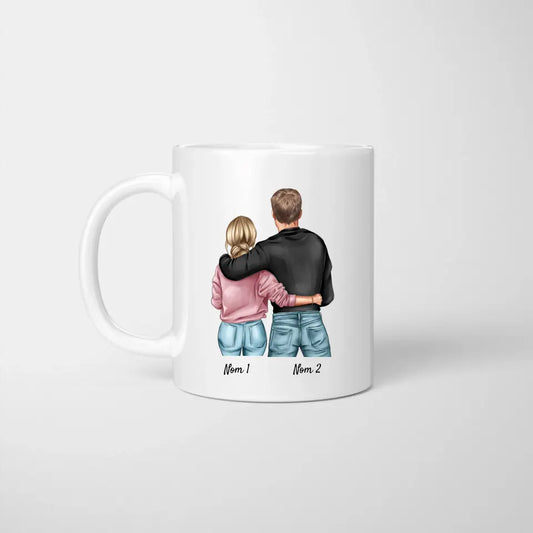 Élu meilleur amoureux du monde - Mug personnalisé pour couple (homme & femme)