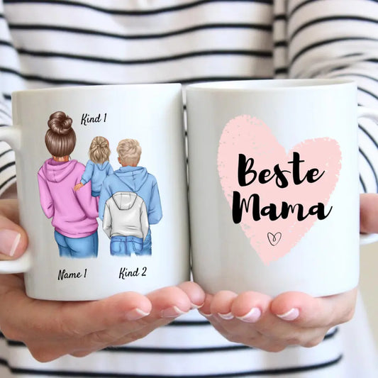 Mom with children - Personalized Mug (1-3 children)