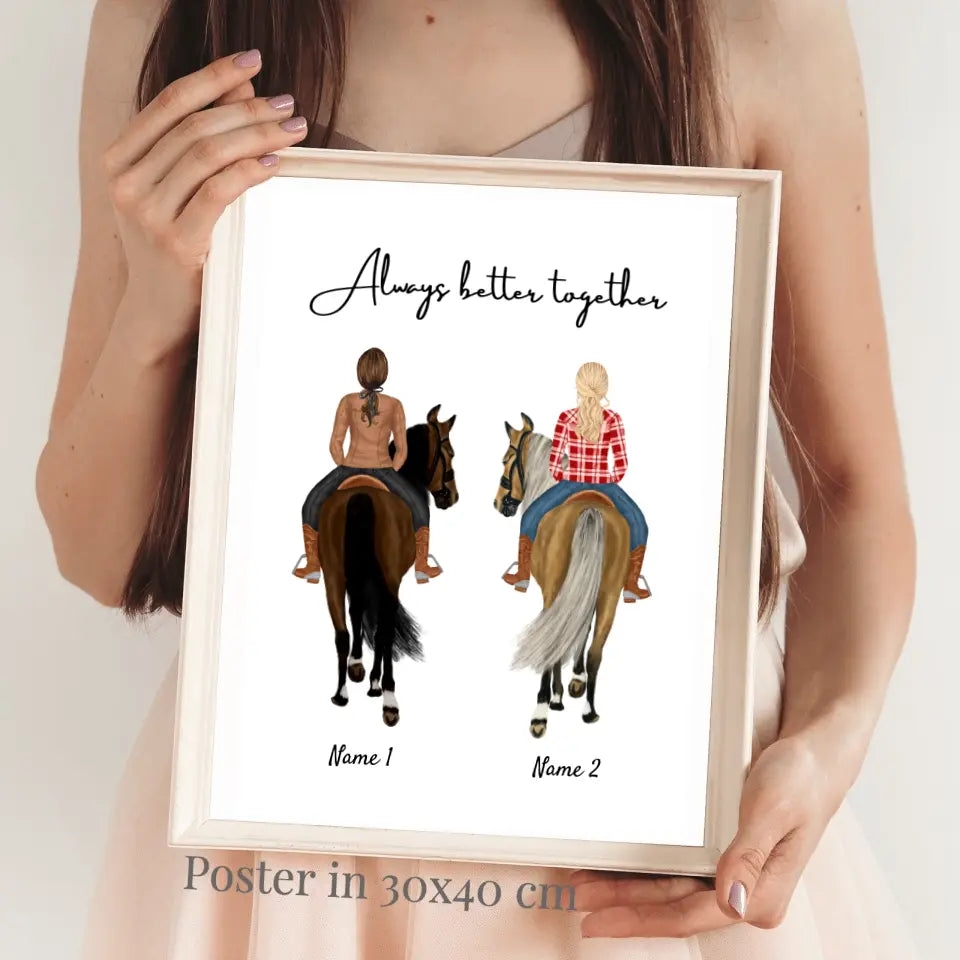 Best Horse Friends - Personalized Poster