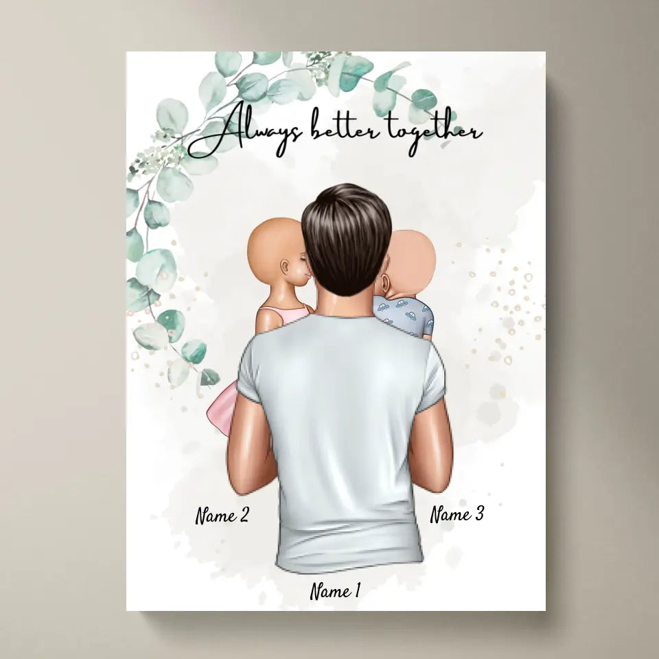 Best Dad - Personalised Digital Image (Father with Children)