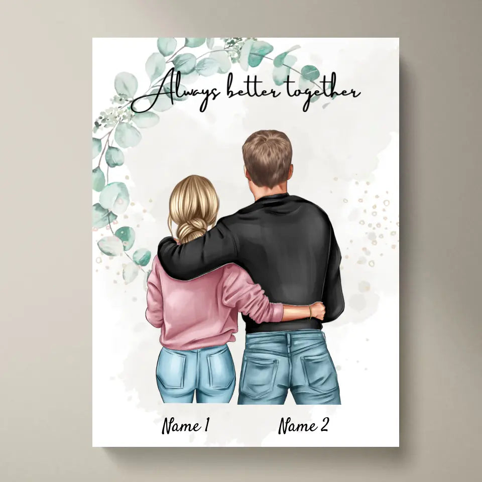 Best Couple - Personalised Digital Image (Woman with Man)