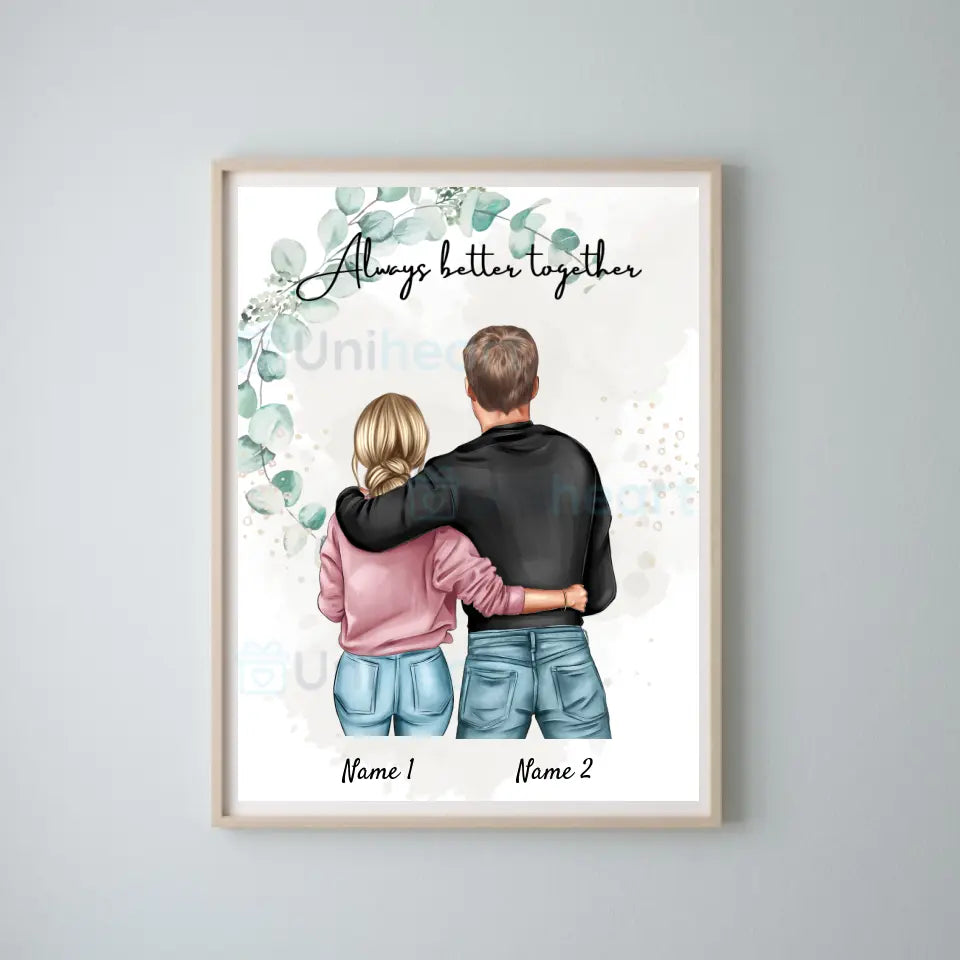 Best Couple - Personalised Digital Image (Woman with Man)