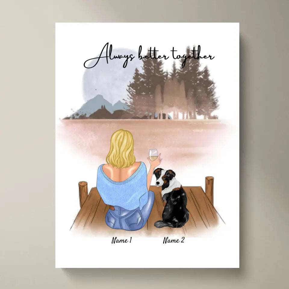Mistress with Pet - Personalised Digital Image (1-2 Pets)