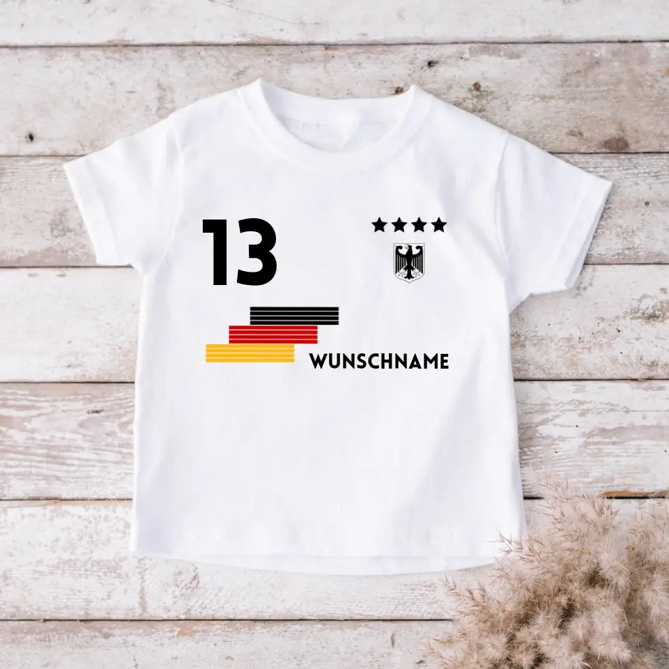 Fußball Trikot Kinder individuell - Personalisiertes T-Shirt für Kinder (100% Baumwolle)