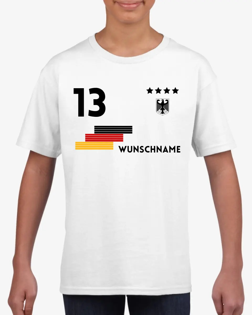 Fußball Trikot Kinder individuell - Personalisiertes T-Shirt für Kinder (100% Baumwolle)