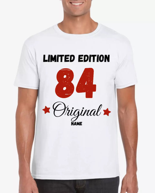 Limited Edition Geburtsjahr Geburtstag - Personalisiertes T-Shirt zum beschriften (100% Baumwolle, Unisex)