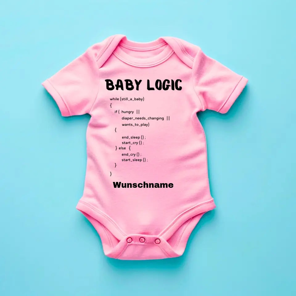 Baby Logic, IT Anleitung - Personalisierter Baby-Onesie/ Strampler, 100% Bio-Baumwolle