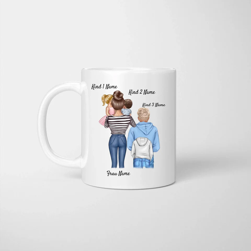 Perfektes Geschenk Mama = Wir - Personalisiertes Geschenk Weihnachten (Mutter mit 1-4 Kindern)