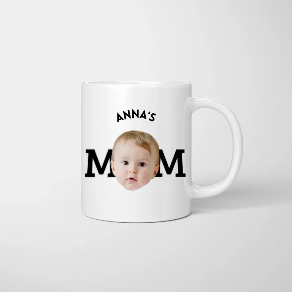 Personalisierte Mama/Papa Foto Tasse (Gesicht Kind/Baby auf Tasse) - Einfach Foto hochladen