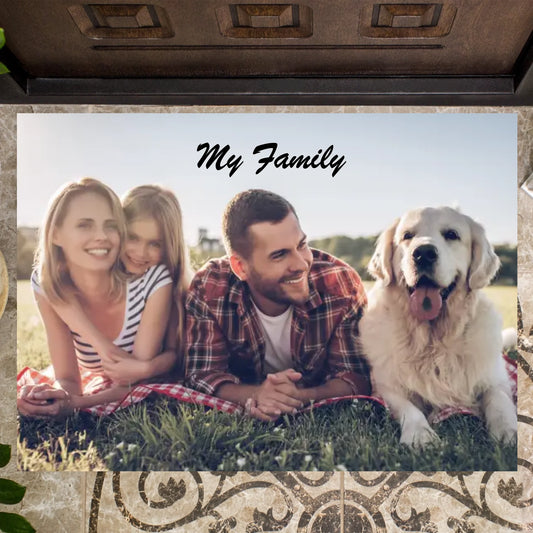 Personalisierte Foto Familien Fußmatte (eigenes Bild hochladen)