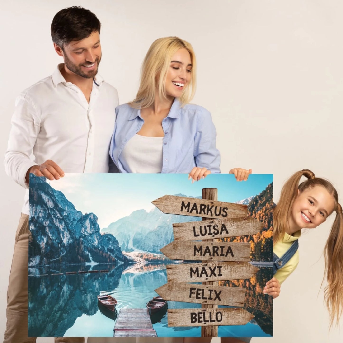 Famille un peu folle un peu de joie et beaucoup d'amour - Toile personnalisée