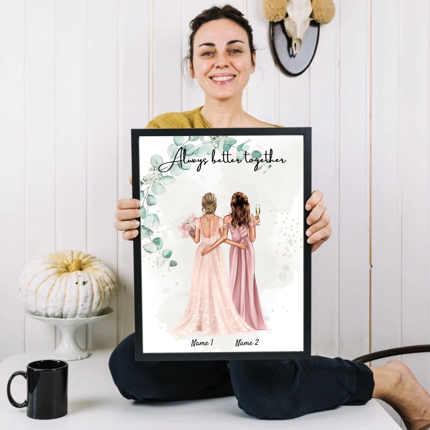 Bride & Maid of Honor - Personalized Poster