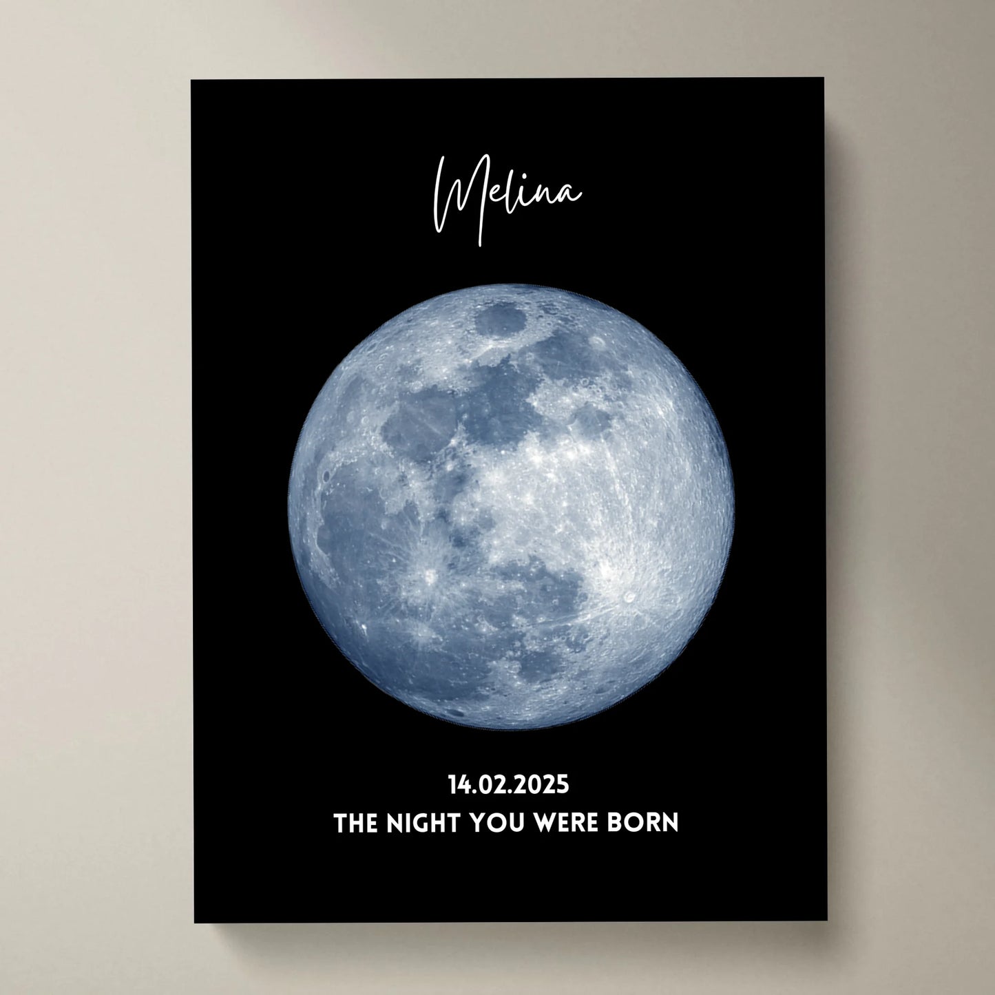 The night you were born - Personalisiertes Mondphasen Poster Geburtstag, Geburtsmond