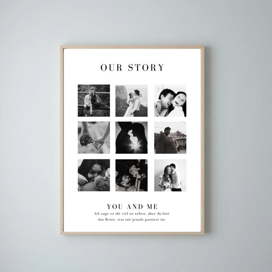"Our Story" Personalisierte Foto-Collage für Pärchen, deinen Partner