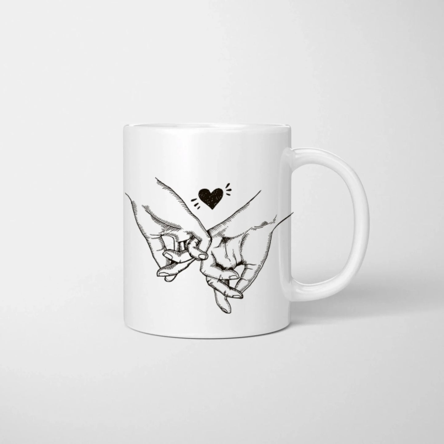 Bestes Pärchen Hand in Hand - Personalisierte Tasse für deinen Partner, Partnerin, Geschenk für Paare, Valentinstag