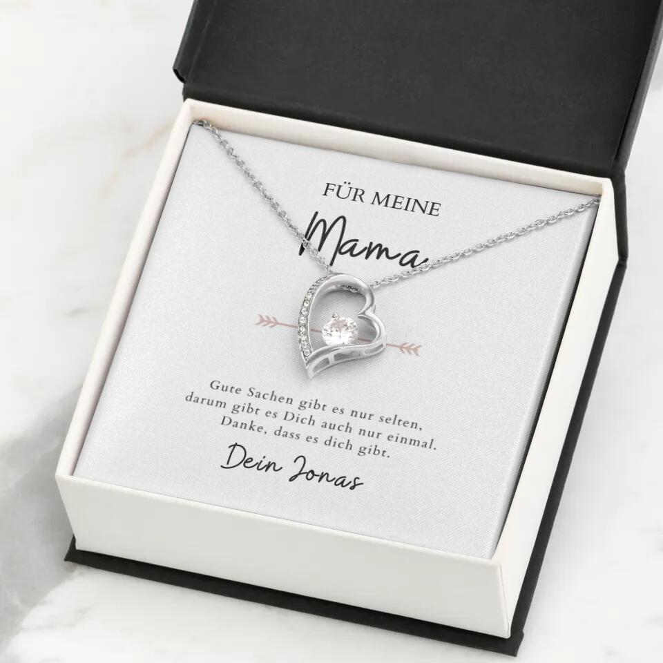 Forever Love "Für Mama" - Halskette mit Herzanhänger & personalisierter Karte