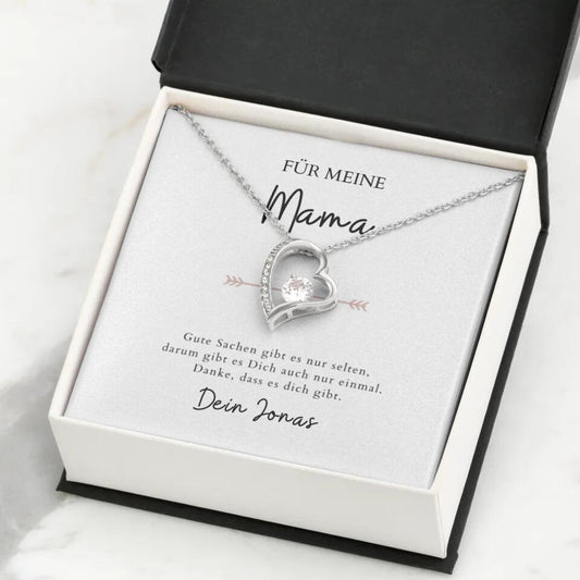 Forever Love "Für Mama" - Halskette mit Herzanhänger & personalisierter Karte