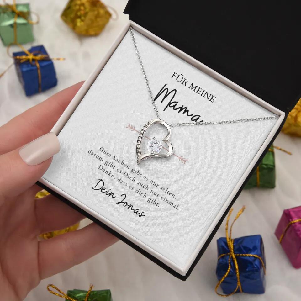 Forever Love "Für Mama" - Halskette mit Herzanhänger & personalisierter Karte