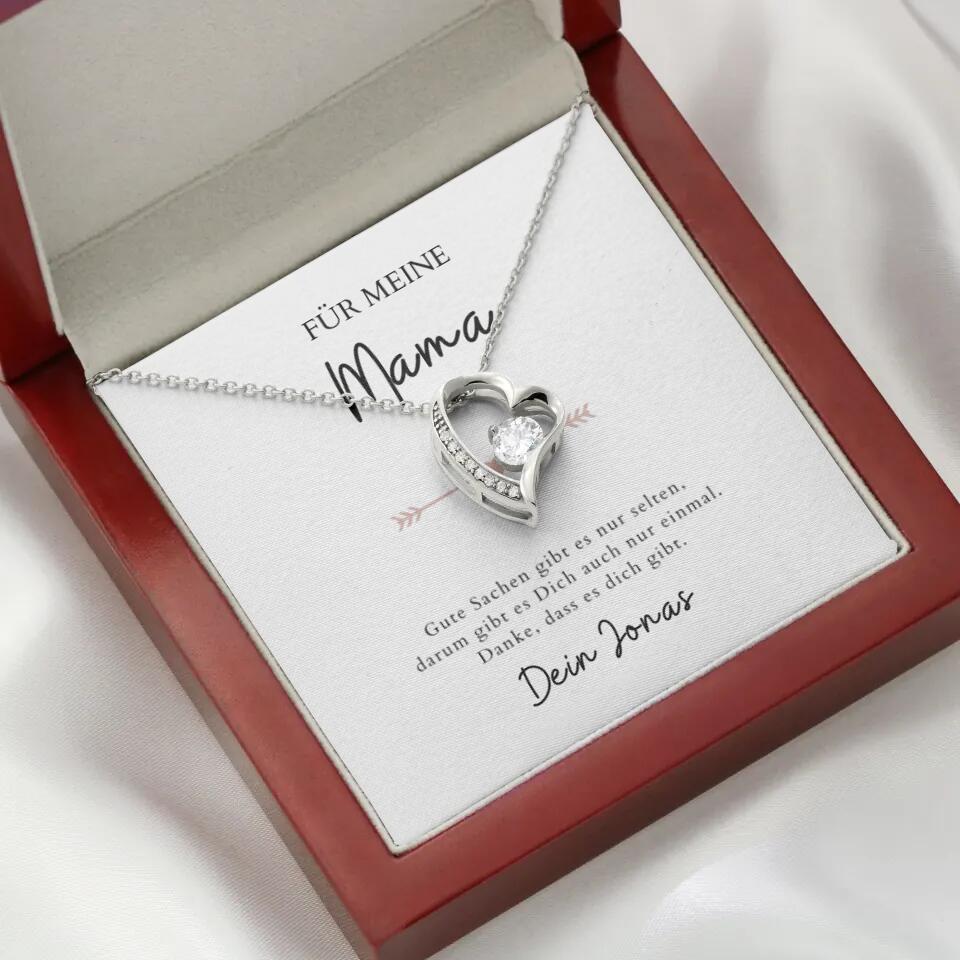 Forever Love "Für Mama" - Halskette mit Herzanhänger & personalisierter Karte