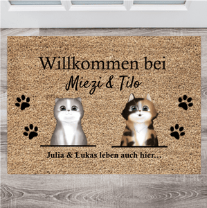 Cat Friends - Personalized Doormat