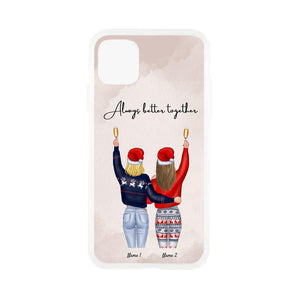 Christmas - Best Friends/ Siblings Cheers Personalized Phone Case (2-4 Women)