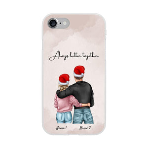 Christmas - Best Couple Hug Personalized Phone Case