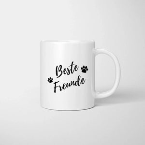 Dog Friends with Quote - Personalized Mug (1-3 dogs)