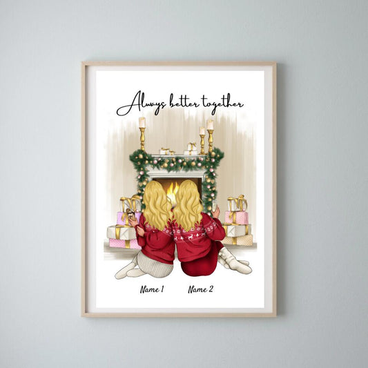 Best Friends Christmas - Personalized Poster