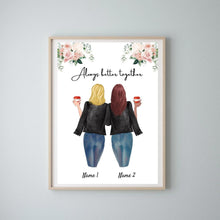 Load image into Gallery viewer, Favorite Sisters with Leatherjacket - Personalized Poster
