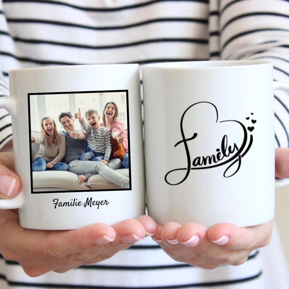 Happy Family - Personalised Photo Mug