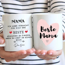 Load image into Gallery viewer, Bestes Geschenk für Mama - Personalisierte Tasse (Mama, Papa, Oma, Opa)
