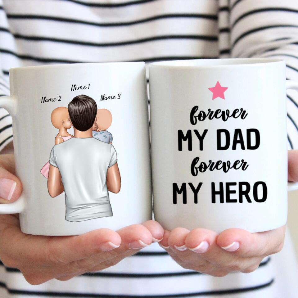 Best Dad with Children - Personalized Mug (1-4 Children)