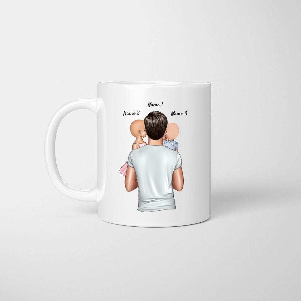 Best Dad with Children - Personalized Mug (1-4 Children)