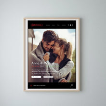 Load image into Gallery viewer, Couplegoals Serien-Cover Poster - Personalisiertes Netflix Filmposter (Foto-Poster)
