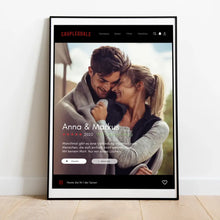 Load image into Gallery viewer, Couplegoals Serien-Cover Poster - Personalisiertes Netflix Filmposter (Foto-Poster)
