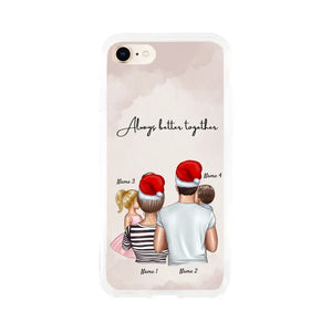 Christmas - Family with Children Personalized Phone Case (1-4 children)
