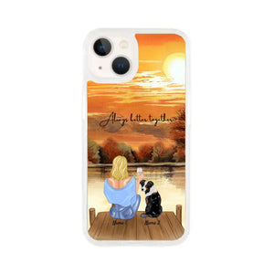 Mistress with Pet - Personalised Phone Case (Dog & Cat)