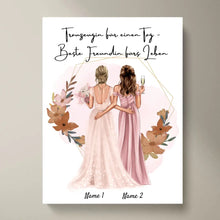 Load image into Gallery viewer, Trauzeugin für einen Tag - Beste Freundin fürs Leben - Personalisierte Leinwand zur Verlobung/Hochzeit
