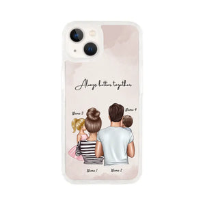 Family with children - Personalised mobile phone case (up to 4 children)