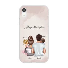 Load image into Gallery viewer, Family with children - Personalised mobile phone case (up to 4 children)
